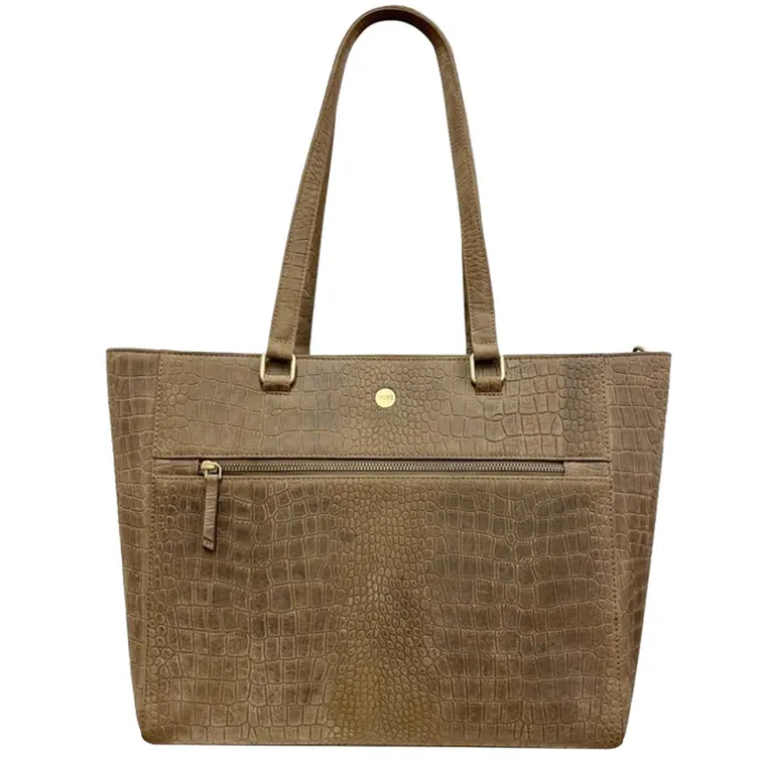 MÔSZ Viona Croco Laptopbag 15.6" taupe