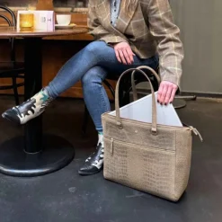 MÔSZ Viona Croco Laptopbag 15.6" taupe