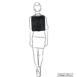 Mutsaers On The Bag Leather Backpack zwart croco
