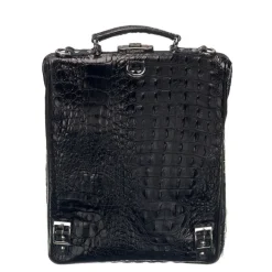 Mutsaers On The Bag Leather Backpack zwart croco