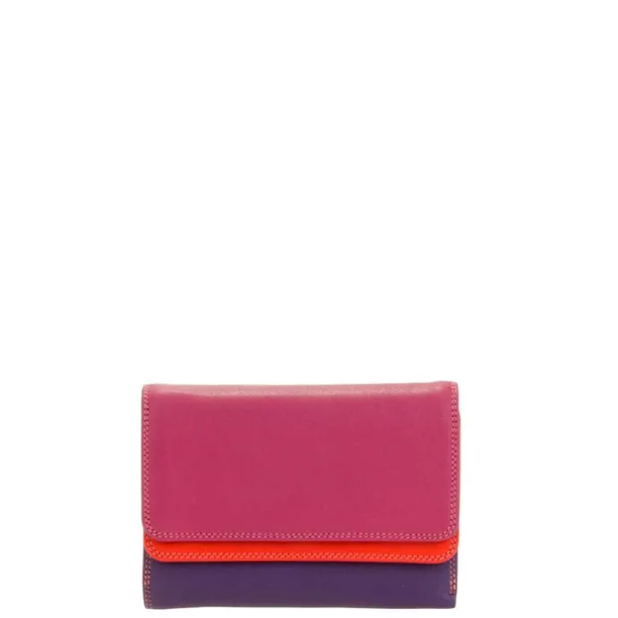 Mywalit Ladies Double Flap Purse Wallet sangria multi