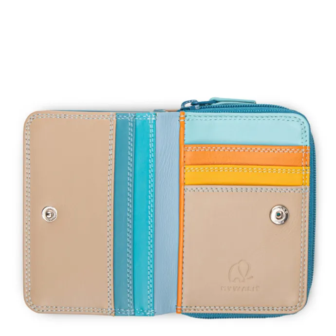 Mywalit Ladies Small Wallet w/Zip Around Purse sardinia