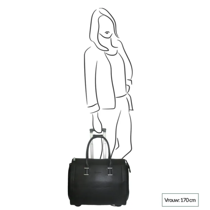 Olivia Lauren College Business Trolley zwart