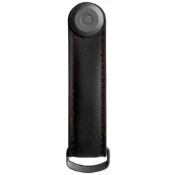 Orbitkey Crazy Horse Leather Key Organiser obsidian black/red