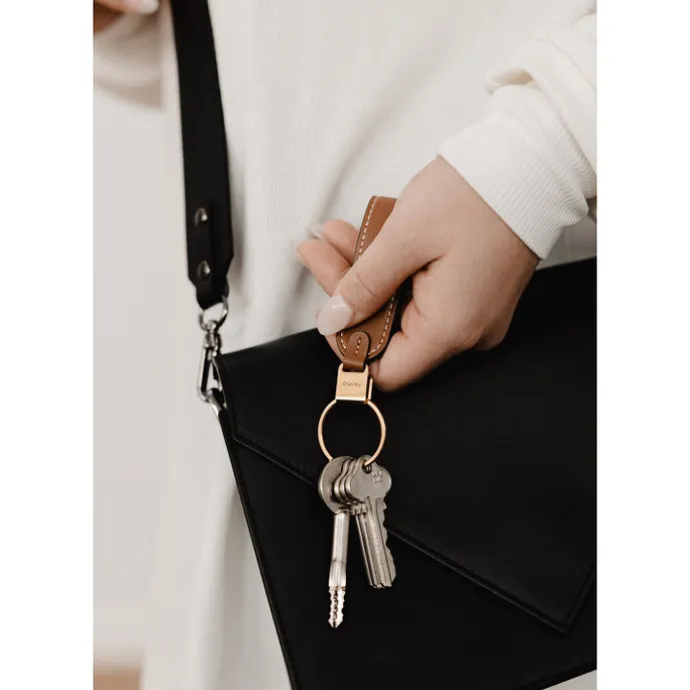 Orbitkey Loop Keychain Leather caramel