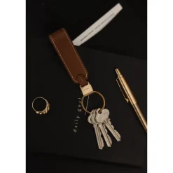 Orbitkey Loop Keychain Leather caramel