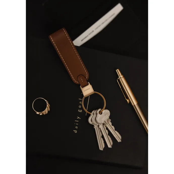 Orbitkey Loop Keychain Leather caramel