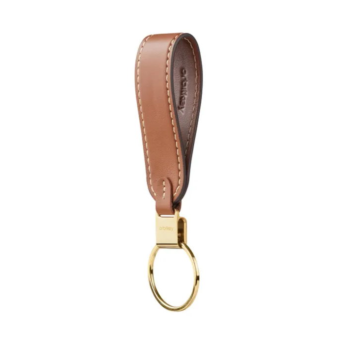 Orbitkey Loop Keychain Leather caramel