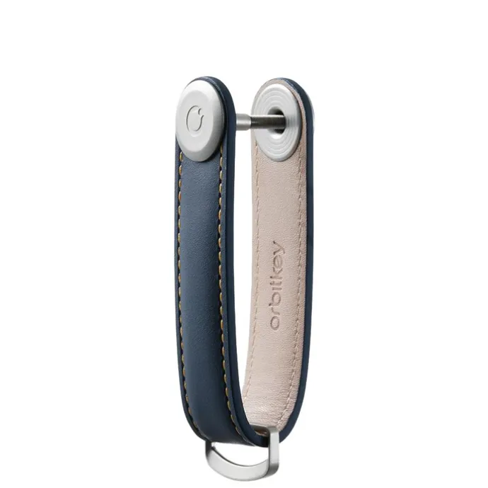 Orbitkey Premium Leather 2.0 Keyholder navy / tan