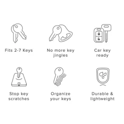 Orbitkey Premium Leather 2.0 Keyholder charcoal / grey