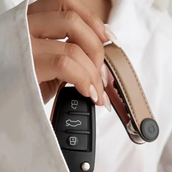 Orbitkey Premium Leather 2.0 Keyholder island green