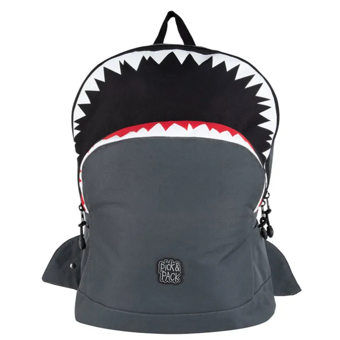 Pick & Pack Shark Shape Backpack L anthracite