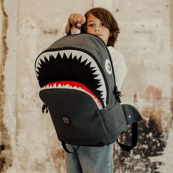 Pick & Pack Shark Shape Backpack L anthracite