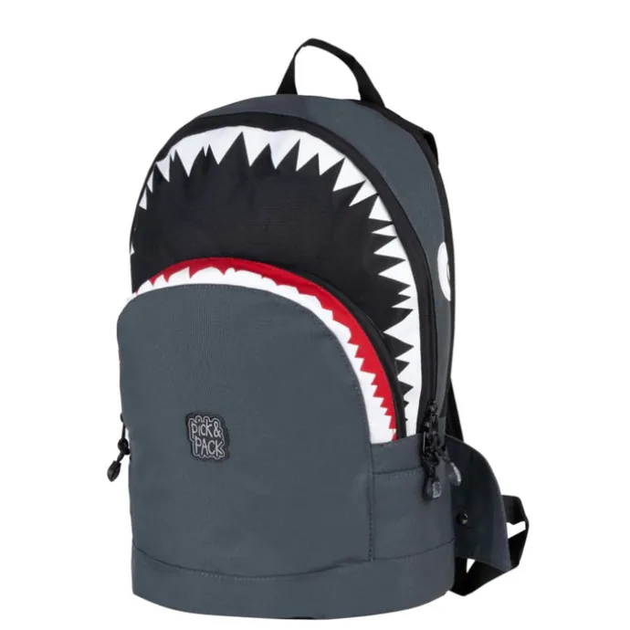 Pick & Pack Shark Shape Backpack M anthracite