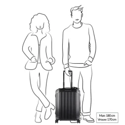 Piquadro Alu Slim 4 Wheel Cabin Trolley black
