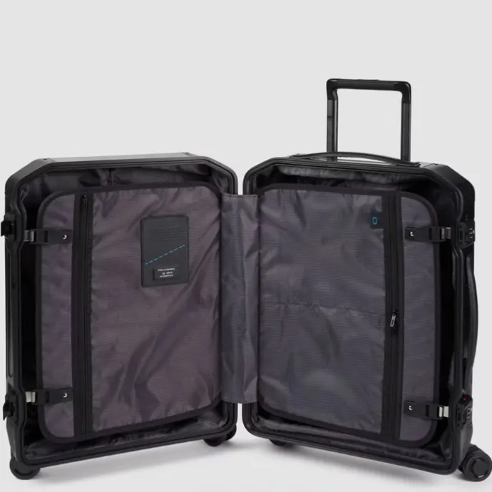 Piquadro Alu Slim 4 Wheel Cabin Trolley black
