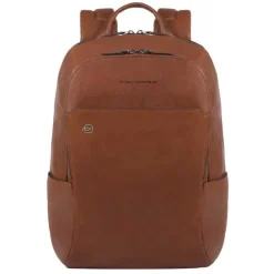 Piquadro Black Square Computer Backpack with iPad Compartment tobacco