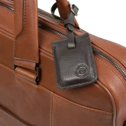 Piquadro Black Square Portfolio Computer Briefcase with iPad Compartment black