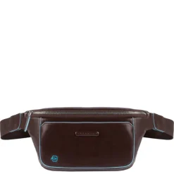 Piquadro Blue Square Bum Bag mahogany