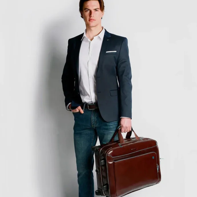 Piquadro Blue Square Cabin Trolley brown