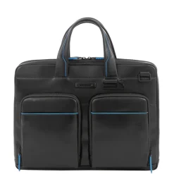 Piquadro Blue Square Computer Portfolio Briefcase 14'' black