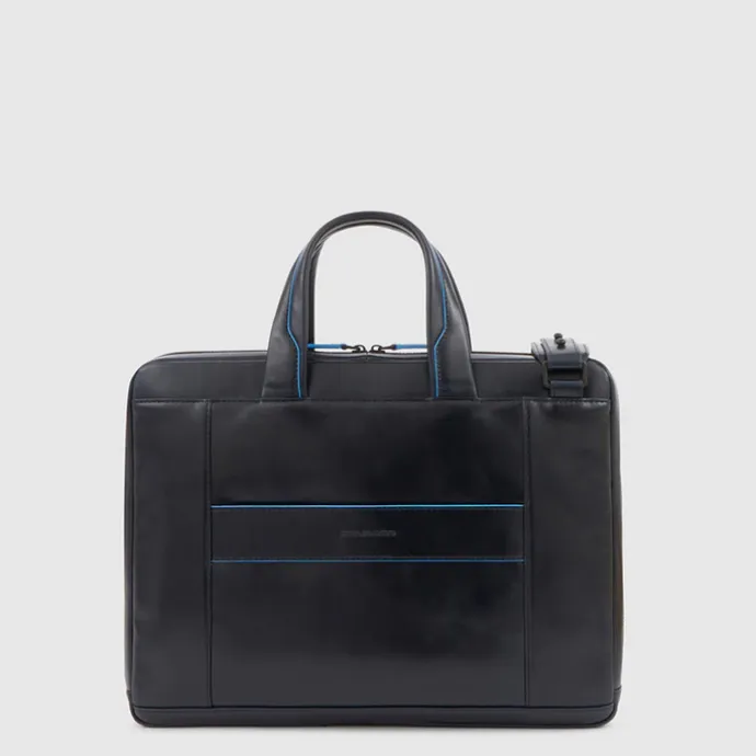 Piquadro Blue Square Computer Portfolio Briefcase 14'' black