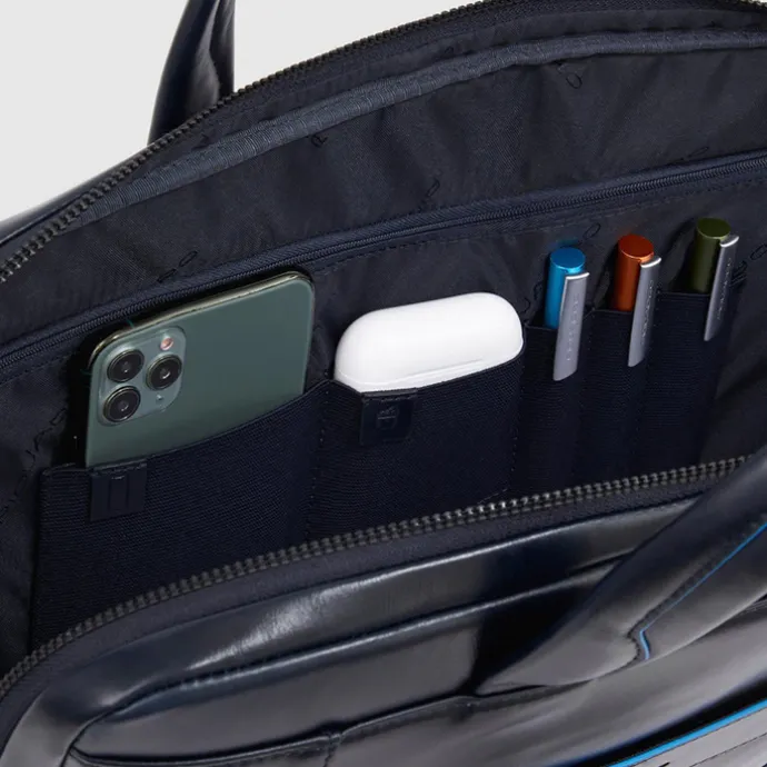 Piquadro Blue Square Computer Portfolio Briefcase 14'' black