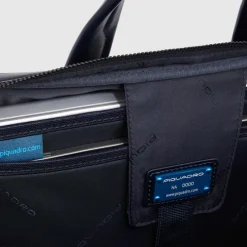 Piquadro Blue Square Computer Portfolio Briefcase 14'' black