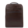 Piquadro Blue Square Computer Backpack Plain With iPad Pro brown