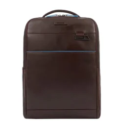 Piquadro Blue Square Computer Backpack Plain With iPad Pro brown