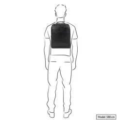 Piquadro Blue Square Computer Backpack Plain With iPad Pro brown