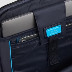 Piquadro Blue Square Computer Backpack Plain With iPad Pro brown