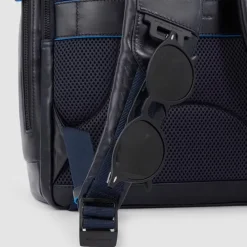 Piquadro Blue Square Computer Backpack Plain With iPad Pro brown