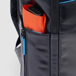 Piquadro Blue Square Computer Backpack Plain With iPad Pro brown