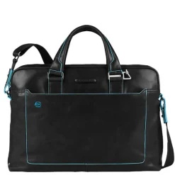 Piquadro Blue Square Computer Portfolio Briefcase 15'' black