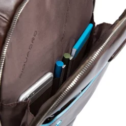 Piquadro Blue Square Computer Backpack with iPad Compartment black