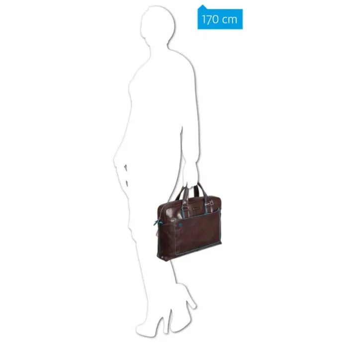 Piquadro Blue Square Computer Portfolio Briefcase 15'' night blue