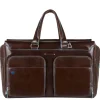 Piquadro Blue Square Duffel Bag brown
