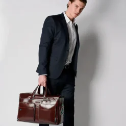 Piquadro Blue Square Duffel Bag brown