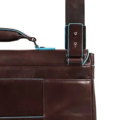 Piquadro Blue Square Exp. Computer Portfolio Briefcase mahogany