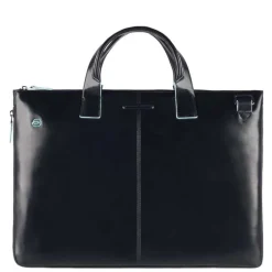 Piquadro Blue Square Expandable Slim Computer Bag 15.6" night blue