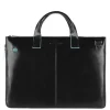 Piquadro Blue Square Expandable Slim Computer Bag 15.6" black