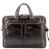 Piquadro Blue Square Organized Laptop & iPad Case brown