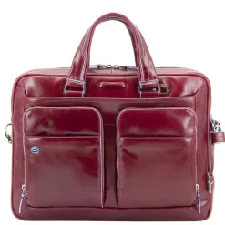 Piquadro Blue Square Organized Laptop & iPad Case red