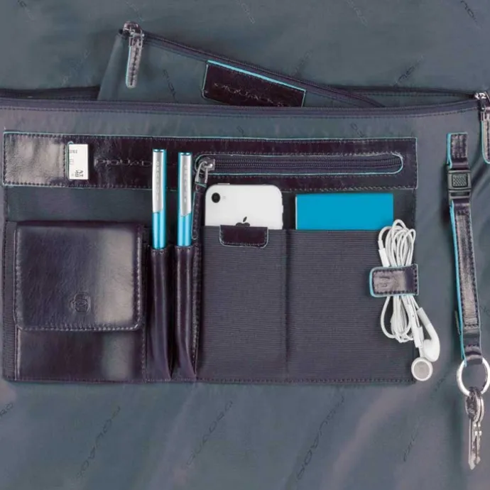 Piquadro Blue Square Organized Laptop & iPad Case red