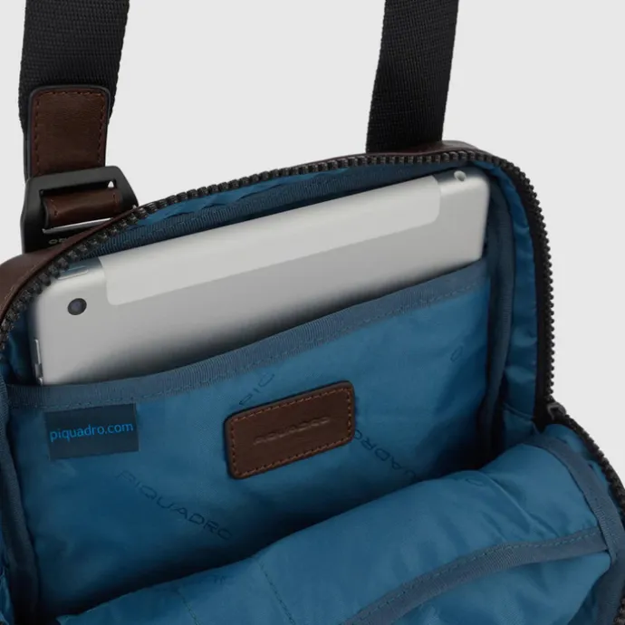 Piquadro Harper iPad Crossbody Bag blue