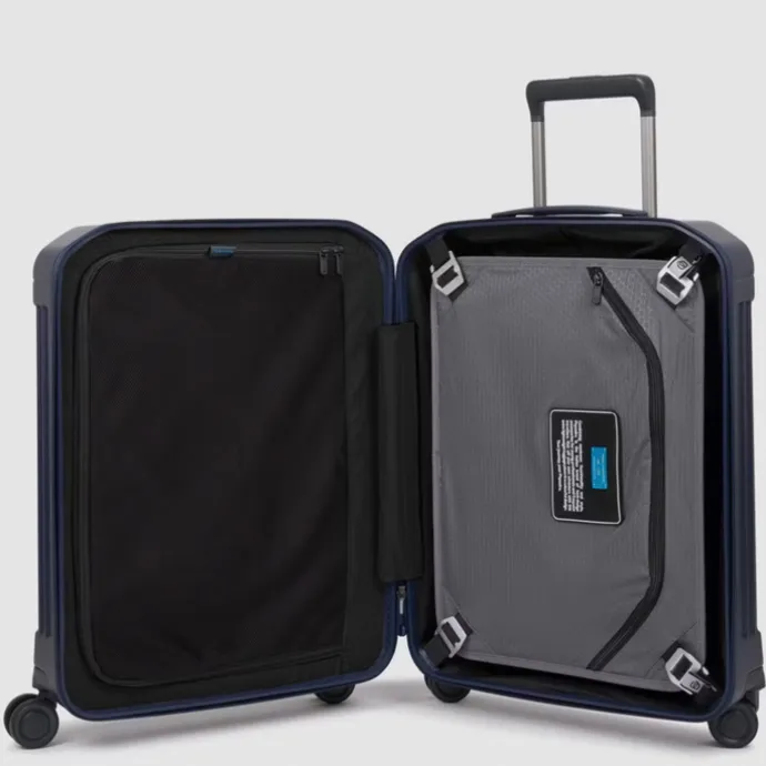 Piquadro PQ-Light Cabin Trolley 55 cobalt blue