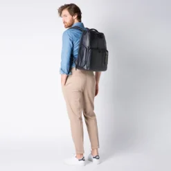 Piquadro Urban Fast-check PC Backpack with iPad Compartment black