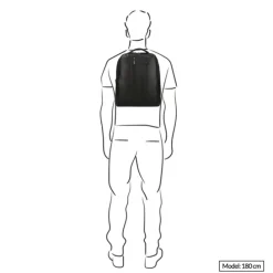 Piquadro Urban Leather Computer Backpack 14" black