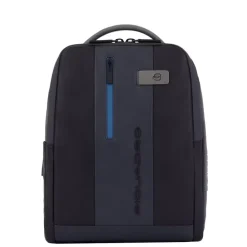 Piquadro Urban Leather Computer Backpack 14" black/grey